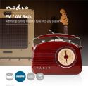 Nedis FM Radio | 4.5 W | Carrying Handle | Brown, RDFM5000BN Nedis FM Radio | 4.5 W | Carrying Handle | Brown, RDFM5000BN