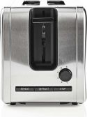 Nedis Toaster | 2 Wide Slots | Stainless Steel, KABT210EAL Nedis Toaster | 2 Wide Slots | Stainless Steel, KABT210EAL