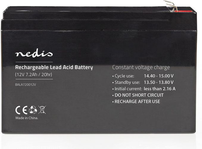 Nedis Oppladbart Blysyrebatteri 12 V | 7200 mAh | 151 x 65 x 95 mm, BALA720012V