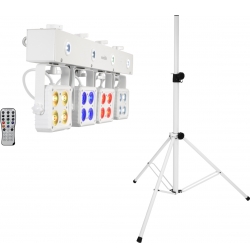 Eurolite Set LED KLS-180 white + BS-2 EU Loudspeakerstand white TILBUD NU