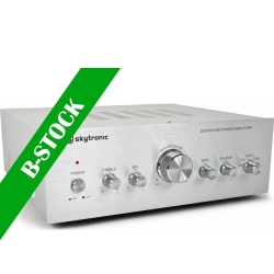 Stereo Forstærker 2x50w, sølv "B-STOCK" TILBUD NU