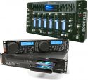 Komplet DJ Mixer med dobbelt cd-afspiller Komplet DJ Mixer med dobbelt cd-afspiller