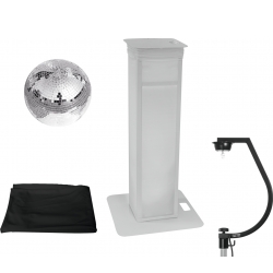 Eurolite Set Mirror ball 30cm with stage stand variable + Cover black TILBUD NU