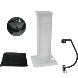 Eurolite Set Mirror ball 30cm black with stage stand variable + Cover black