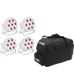 Eurolite Set 4x LED SLS-7 HCL Spot white + Soft Bag TILBUD NU