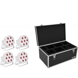 Eurolite Set 4x LED SLS-7 HCL Floor white + Case TILBUD NU