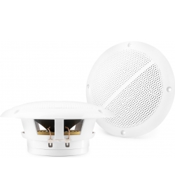 Marinehøjttalere IP44 vandresistens 5″ bas / 80W / 8 ohm, hvid højttalere marine