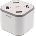 USB ladestation 4 x USB A + 1 x USB C, Hvid (8,4A) USB ladestation 4 x USB A + 1 x USB C, Hvid (8,4A)