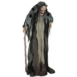 Halloween Dekoration, Animeret Figur med Lys- og Lydeffekter, Heksen Nahema, 160