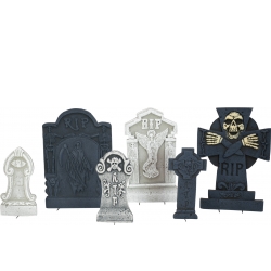 Halloween Dekoration, Gravstenssæt “Cemetery” TILBUD NU