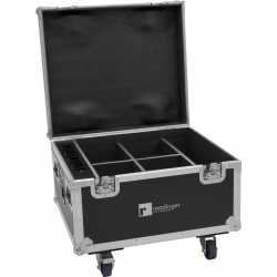 Roadinger Flightcase 4x AKKU IP PAR 7 QCL WDMX with charging function TILBUD NU