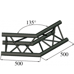 Alutruss TRILOCK S-PAC 23 2-Way Corner 135°black TILBUD NU