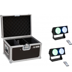 Eurolite Set 2x LED CBB-2 COB RGB Bar + Case TILBUD NU