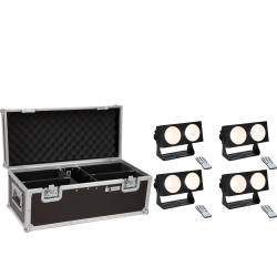 Eurolite Set 4x LED CBB-2 COB WW Bar + Case TILBUD NU