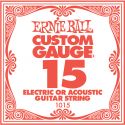 Musikinstrumenter, Ernie Ball EB-1015, Single .015 Plain Steel string for Eletric or A