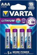 Varta Litiumbatteri AAA 4-Blister Kort, 6103.301.404