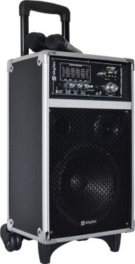 Mobilt lydanlæg ST-080 / 8" bas 150W USB/SD-input inkl. 2 mikrofoner (heraf 1 trådløs)