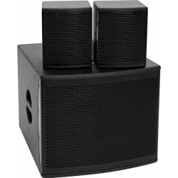 Omnitronic Set MOLLY-12A Subwoofer active + 2x MOLLY-6 Top 8 ohms, black TILBUD