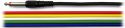 AMP CPMS-3, Pakke med 6 stk. farvekodede kabler med vinklede støbte