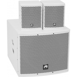 Omnitronic Set MOLLY-12A Subwoofer active + 2x MOLLY-6 Top 8 ohms, white TILBUD