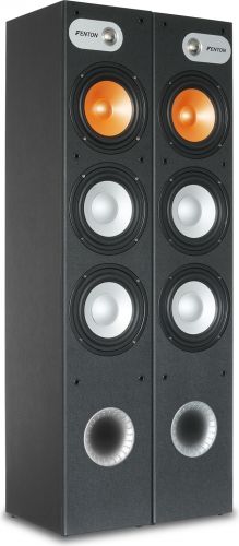Hi-Fi højttalersæt SHFT650B, 3-vejs gulvmodel med 3x 6.5" bas / 460W, sort