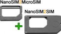 NanoSIM adaptor set / NanoSIM to MicroSIM + NanoSIM to SIM NanoSIM adaptor set / NanoSIM to MicroSIM + NanoSIM to SIM