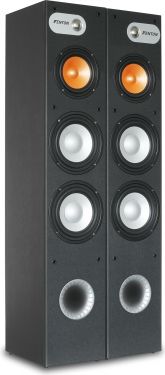 Hi-Fi højttalersæt SHFT655B, 3-vejs gulvmodel med 2x 8" + 1x 6.5" bas / 500W, sort
