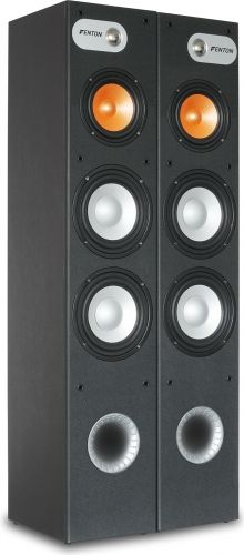Hi-Fi højttalersæt SHFT655B, 3-vejs gulvmodel med 2x 8" + 1x 6.5" bas / 500W, sort