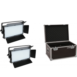 Eurolite Set 2x LED PLL-480 CW/WW Panel + Case TILBUD NU