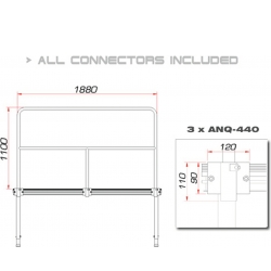 Guil TMQ-02/440 Stage Rail 188 cm (Aluminium Version) bk TILBUD NU