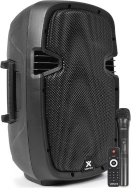 Mobilt "super kompakt" lydanlæg SPJ-PA910 ABS / 10" bas 400W USB/SD-input inkl. 1 trådløse mikrofon