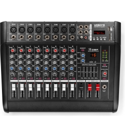 AM8A 8-kanals mixer med forstærker DSP/BT/SD/USB/MP3 TILBUD NU