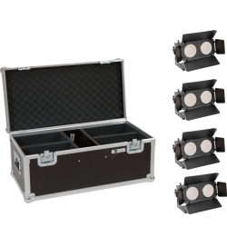 Eurolite Set 4x LED CBB-2 WW/CW Fairlight + Case TILBUD NU