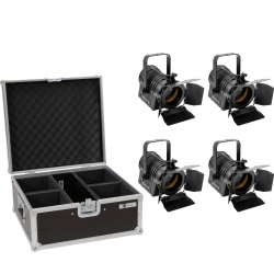 Eurolite Set 4x AKKU THA-20PC TRC Theater Spot bk + Case TILBUD NU