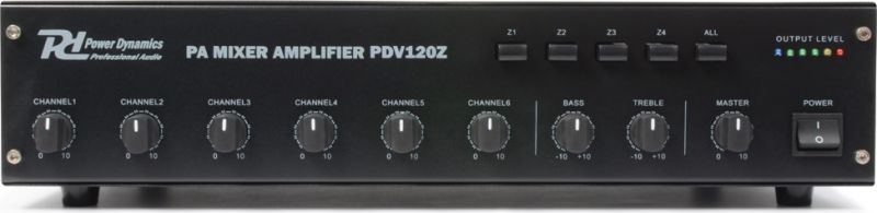100V forstærker / 6 kanaler / 4 zoner / 120Watt