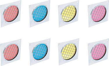 Eurolite Set 8x Dichroic filter, silver frame PAR-56, assorted