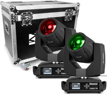 BeamZ professional Tiger 7R Hybrid Moving head kit 2 stk. i Flightcase