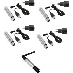 Eurolite Set QuickDMX 1x Transmitter + 4x AKKU Receiver TILBUD NU
