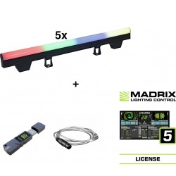 Eurolite Set 5x LED PT-100/32 Pixel DMX Tube + Madrix Software TILBUD NU