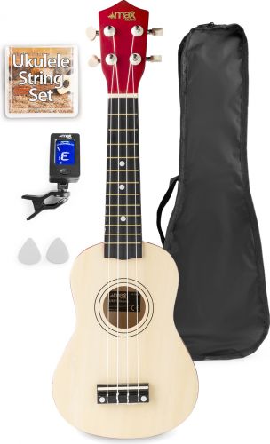 UKEY Ukulele Set Soprano 21" Naturlig