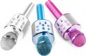 Karaoke Mikrofoner til børn med indbygget højttaler, MP3 og Bluetooth / Pink+Blå+Sølv