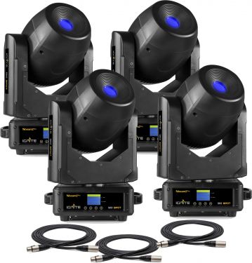 Moving Head pakke med 4 stk. BeamZ IGNITE120 LED Spot