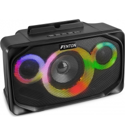 Mini Festhøjttaler på batteri "Sputnik 2" med Bluetooth og farverigt LED lys på