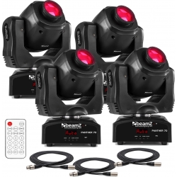 Moving Head pakke med 4 stk. BeamZ Panther 70 Led Spot TILBUD NU