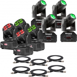 Moving Head pakke med 8 stk. 4 stk. MHL36 &amp; 4 stk. Panther 15 TILBUD NU