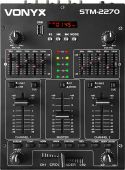 Profesjonell Lyd, DJ Mixer STM2270 4-kanals med lydeffekter, Bluetooth, USB/SD/MP3-afpiller