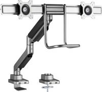 MAD20F Heavy Duty Double Monitor Arm with Handle 17-32"