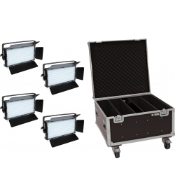 Eurolite Set 4x LED PLL-480 QCL Panel + Case TILBUD NU