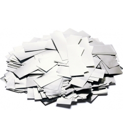 TCM FX Metallic Confetti rectangular 55x18mm, silver, 1kg TILBUD NU