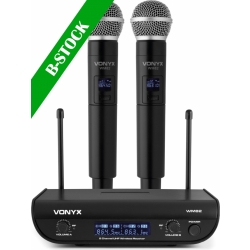 WM82 Digital UHF 2 channel Wireless Microphone set with 2 handhelds "B-STOCK"